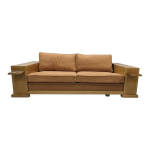 Canap key largo hugues chevalier style art dco en sycomore et sudine