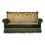 Canap - lit art nouveau allemand c. 1900 velours vert