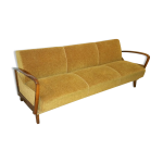 Canapé lit daybed scandinave années 50 / 60 couleur or Canapé lit daybed scandinave années 50 / 60 couleur or