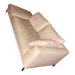 Canapé méridienne b&b italia en cuir beige Canapé méridienne b&b italia en cuir beige