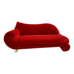 Canap mridienne bretz modle gaudi velours rouge