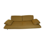 Canapé modulable contemporain en tissu moutarde Canapé modulable contemporain en tissu moutarde