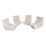 Canapé modulable sofalette allemand par otto zapf pour vits?, années 1960, lot de 4 Canapé modulable sofalette allemand par otto zapf pour vits?, années 1960, lot de 4