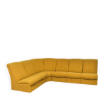 Canap� modulaire 6 �l�ments en tissu boucl� jaune, ann�es 1970