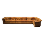 Canap modulaire ds 11 vintage en cuir cognac / orange by de sede swiss