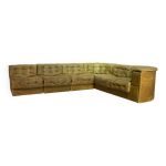 Canap modulaire de sede ds11 en cuir vert olive, 6 lments. annes 1970.