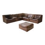 Canap modulaire vintage de sede ds - 46 + fauteuil avec repose - pieds anne