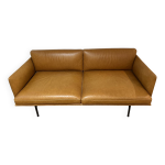 Canapé outline 2 places en cuir cognac de muuto Canapé outline 2 places en cuir cognac de muuto