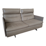 Canap poltrona frau grantorino 2 places en cuir avec appuie - ttes