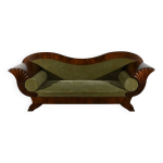 Canapé en ronce d acajou, style biedermeier fin xixe Canapé en ronce d acajou, style biedermeier fin xixe