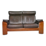 Canapé scandinave en cuir stressless pegasus couch deux places avec fonction inclinable Canapé scandinave en cuir stressless pegasus couch deux places avec fonction inclinable