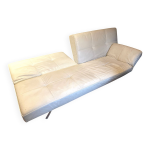 Canap� smala de cinna modulable convertible en cuir blanc - ligne roset