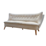 Canapé sofa et 2 fauteuils chauffeuses wing chair années 50 vintage Canapé sofa et 2 fauteuils chauffeuses wing chair années 50 vintage