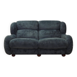 Canap en velours bleu marine, design italien, annes 1970, fabrication: italie