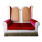 Canap velours et passementeries