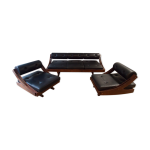 Canap vintage avec 2 fauteuils par gianni songia pour sormani