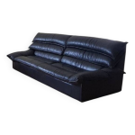 Canapé vintage en cuir bernard massot Canapé vintage en cuir bernard massot