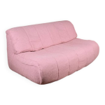 Canap vintage rose, made in france, 1980s