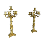 Cand�labres en bronze, d apr�s j - a. meissonnier, style rocaille, �poque nap