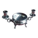 Candlabre brle parfum en mtal argent, style art nouveau, fin xix
