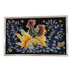Canevas vintage jean lurat le coq grand format