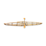 Canoë kayak en bois, début du xxe siècle Canoë kayak en bois, début du xxe siècle