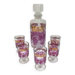 Carafe et 6 verres � liqueur, ann�es 60