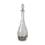 Carafe ancienne en cristal gravé frise feuilles de lauriers Carafe ancienne en cristal gravé frise feuilles de lauriers