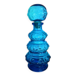 Carafe / bouteille empoli bleue vintage avec bouchon
