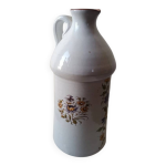 Carafe bouteille � huile d'olive ancienne - fa�ence style moustiers d�cors