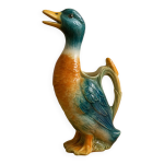 Carafe canard colvert en barbotine