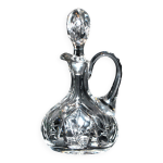 Carafe cannette aigui�re liqueur / huile en cristal de boh�me taill� h18cm
