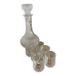 Carafe cristal d arques longchamp + 6 verres