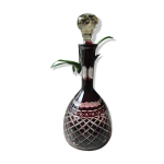 Carafe en cristal de boh�me finement cisel�e
