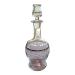 Carafe  dcanter en verre cristal souffl, grav et cisel.