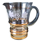 Carafe  eau , pichet , cruche vintage dcor en verre granit