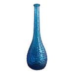 Carafe empoli en verre bleu turquoise