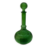 Carafe italienne empoli en verre vert meraude - annes 60
