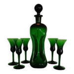 Carafe kluk kluk de jacob e. bang - holmegaard et 5 verres � liqueur