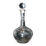 Carafe à liqueur ancienne en cristal taillé écaille baccarat h18cm 1900 Carafe à liqueur ancienne en cristal taillé écaille baccarat h18cm 1900