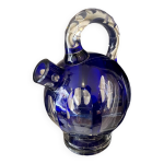 Carafe a liqueur overlay bleu roi en cristal de st louis art de la table Carafe a liqueur overlay bleu roi en cristal de st louis art de la table