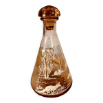 Carafe  liqueur vintage en verre rose