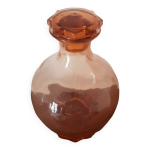 Carafe a liqueur vintage en verre rose