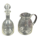 Carafe et pot  eau cristal taill xxe decanter, dco chambre d'hte