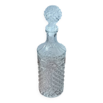 Carafe ronde vintage en verre transparent