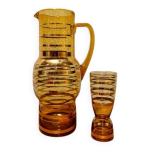 Carafe et son verre en cristal de boh�me