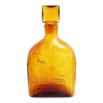 Carafe en verre ambr empoli, italie 1960