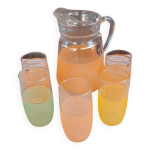 Carafe et verres granits