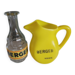 Carafe en verre & pichet en plastique vintage berger