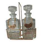 Carafe  whisky et cognac avec support